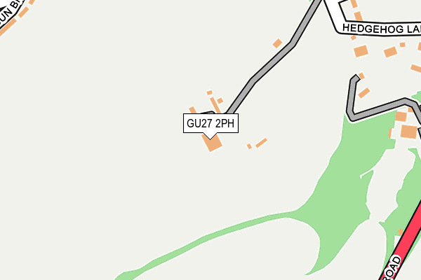 GU27 2PH map - OS OpenMap – Local (Ordnance Survey) GU27 2PH map - OS OpenMap – Local (Ordnance Survey)