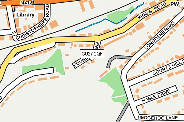 GU27 2QF map - OS OpenMap – Local (Ordnance Survey) GU27 2QF map - OS OpenMap – Local (Ordnance Survey)