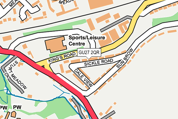GU27 2QR map - OS OpenMap – Local (Ordnance Survey) GU27 2QR map - OS OpenMap – Local (Ordnance Survey)