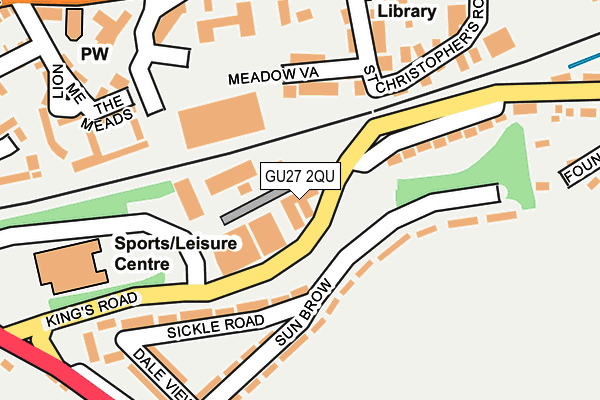 GU27 2QU map - OS OpenMap – Local (Ordnance Survey) GU27 2QU map - OS OpenMap – Local (Ordnance Survey)