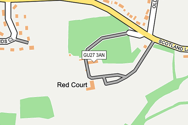 GU27 3AN map - OS OpenMap – Local (Ordnance Survey) GU27 3AN map - OS OpenMap – Local (Ordnance Survey)