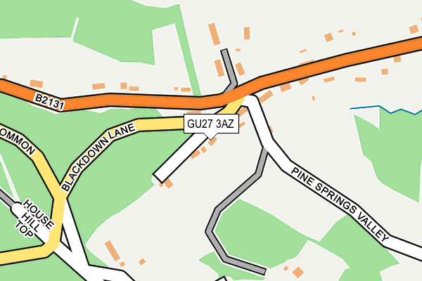GU27 3AZ map - OS OpenMap – Local (Ordnance Survey) GU27 3AZ map - OS OpenMap – Local (Ordnance Survey)