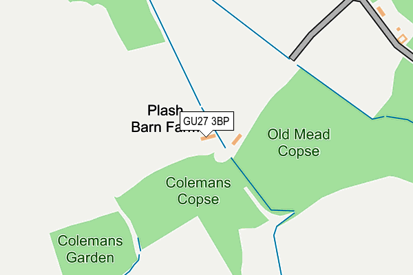 GU27 3BP map - OS OpenMap – Local (Ordnance Survey) GU27 3BP map - OS OpenMap – Local (Ordnance Survey)