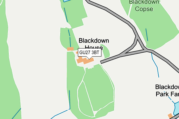 GU27 3BT map - OS OpenMap – Local (Ordnance Survey) GU27 3BT map - OS OpenMap – Local (Ordnance Survey)