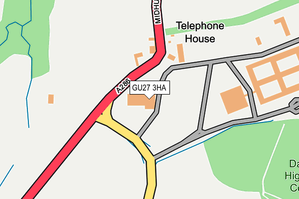 GU27 3HA map - OS OpenMap – Local (Ordnance Survey)