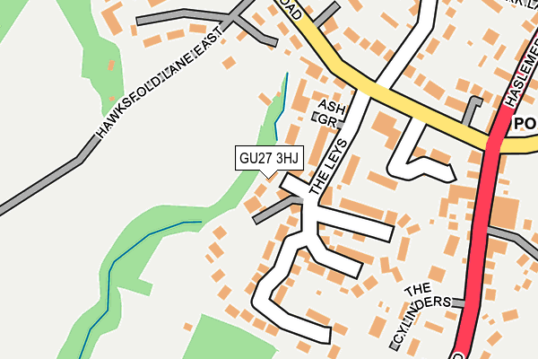 GU27 3HJ map - OS OpenMap – Local (Ordnance Survey)