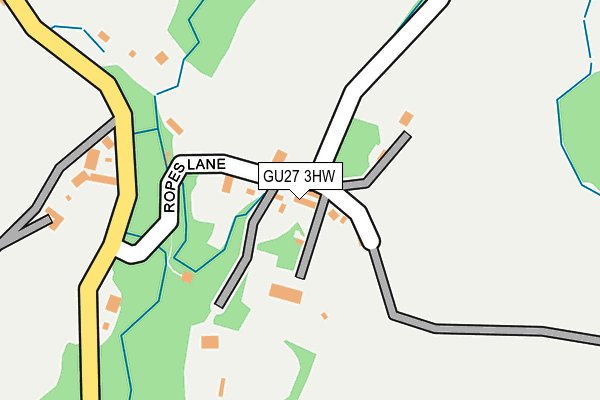 GU27 3HW map - OS OpenMap – Local (Ordnance Survey) GU27 3HW map - OS OpenMap – Local (Ordnance Survey)