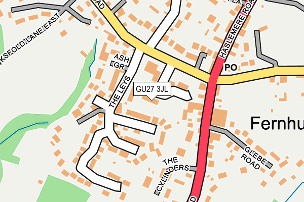 GU27 3JL map - OS OpenMap – Local (Ordnance Survey) GU27 3JL map - OS OpenMap – Local (Ordnance Survey)