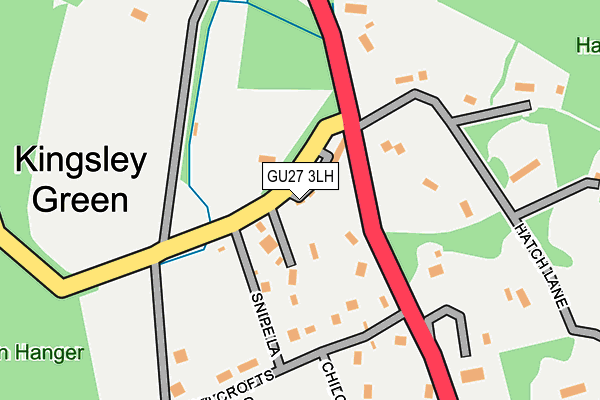 GU27 3LH map - OS OpenMap – Local (Ordnance Survey) GU27 3LH map - OS OpenMap – Local (Ordnance Survey)
