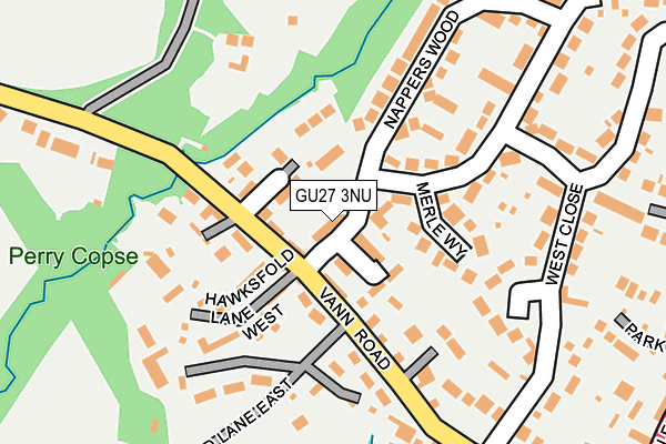 GU27 3NU map - OS OpenMap – Local (Ordnance Survey) GU27 3NU map - OS OpenMap – Local (Ordnance Survey)