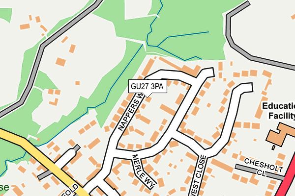 GU27 3PA map - OS OpenMap – Local (Ordnance Survey) GU27 3PA map - OS OpenMap – Local (Ordnance Survey)