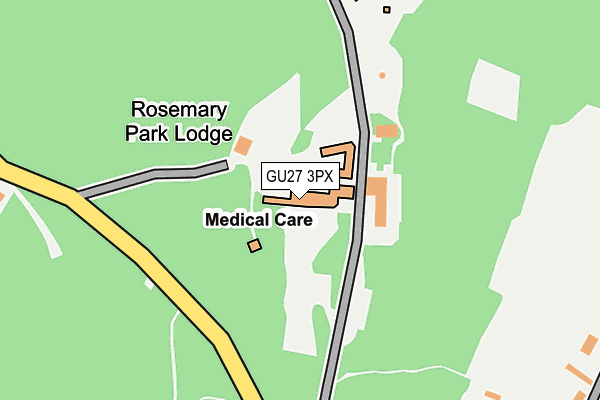 GU27 3PX map - OS OpenMap – Local (Ordnance Survey) GU27 3PX map - OS OpenMap – Local (Ordnance Survey)