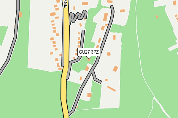 GU27 3PZ map - OS OpenMap – Local (Ordnance Survey) GU27 3PZ map - OS OpenMap – Local (Ordnance Survey)