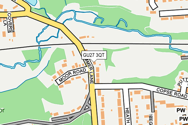 GU27 3QT map - OS OpenMap – Local (Ordnance Survey) GU27 3QT map - OS OpenMap – Local (Ordnance Survey)
