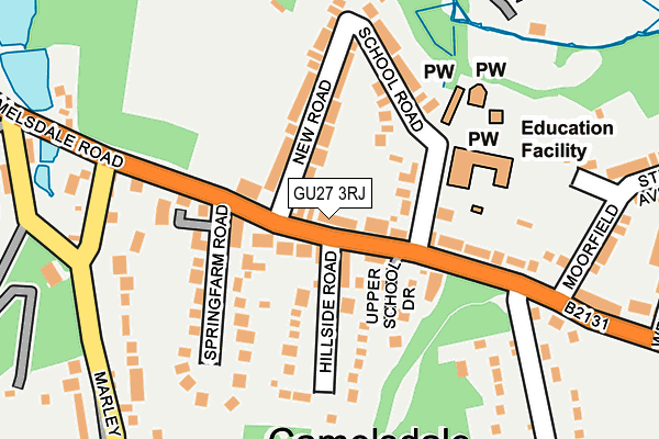 GU27 3RJ map - OS OpenMap – Local (Ordnance Survey) GU27 3RJ map - OS OpenMap – Local (Ordnance Survey)