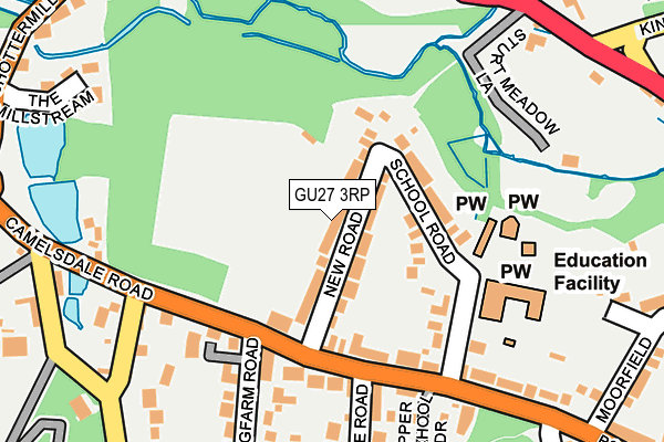GU27 3RP map - OS OpenMap – Local (Ordnance Survey) GU27 3RP map - OS OpenMap – Local (Ordnance Survey)