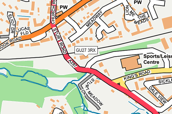GU27 3RX map - OS OpenMap – Local (Ordnance Survey) GU27 3RX map - OS OpenMap – Local (Ordnance Survey)