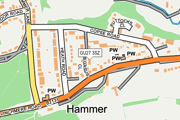 GU27 3SZ map - OS OpenMap – Local (Ordnance Survey) GU27 3SZ map - OS OpenMap – Local (Ordnance Survey)