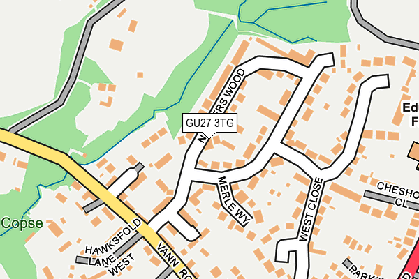 GU27 3TG map - OS OpenMap – Local (Ordnance Survey) GU27 3TG map - OS OpenMap – Local (Ordnance Survey)