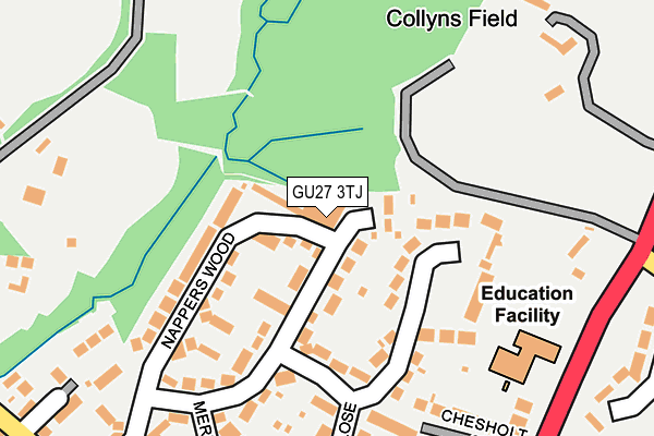 GU27 3TJ map - OS OpenMap – Local (Ordnance Survey) GU27 3TJ map - OS OpenMap – Local (Ordnance Survey)