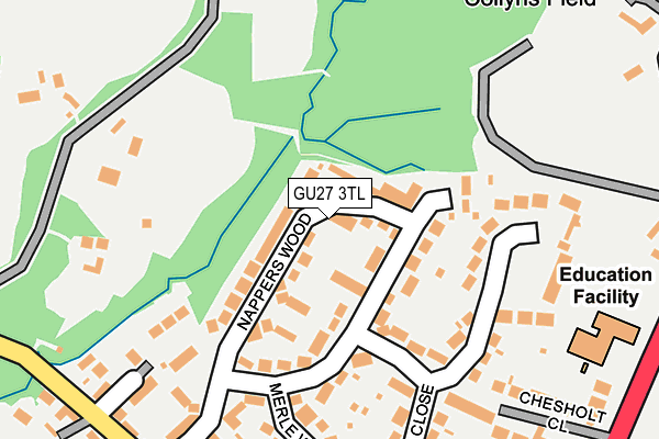 GU27 3TL map - OS OpenMap – Local (Ordnance Survey) GU27 3TL map - OS OpenMap – Local (Ordnance Survey)