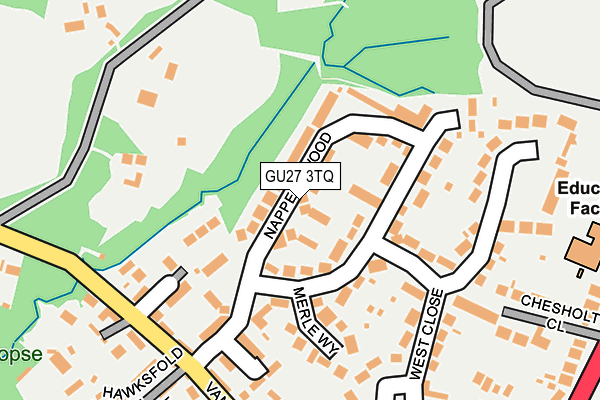 GU27 3TQ map - OS OpenMap – Local (Ordnance Survey) GU27 3TQ map - OS OpenMap – Local (Ordnance Survey)