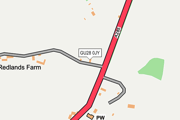 GU28 0JY map - OS OpenMap – Local (Ordnance Survey) GU28 0JY map - OS OpenMap – Local (Ordnance Survey)