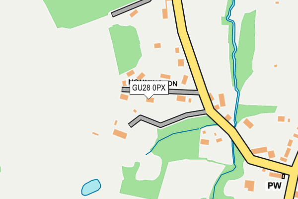 GU28 0PX map - OS OpenMap – Local (Ordnance Survey) GU28 0PX map - OS OpenMap – Local (Ordnance Survey)