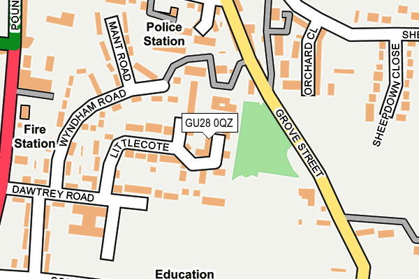 GU28 0QZ map - OS OpenMap – Local (Ordnance Survey) GU28 0QZ map - OS OpenMap – Local (Ordnance Survey)