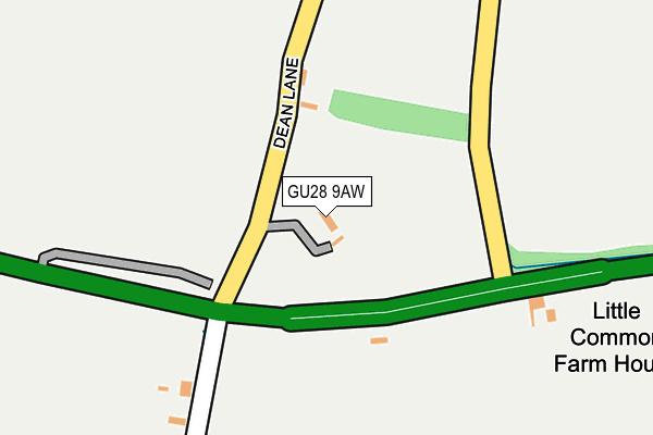 GU28 9AW map - OS OpenMap – Local (Ordnance Survey) GU28 9AW map - OS OpenMap – Local (Ordnance Survey)