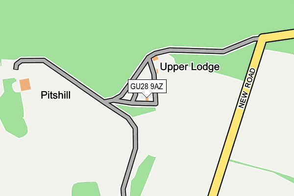 GU28 9AZ map - OS OpenMap – Local (Ordnance Survey) GU28 9AZ map - OS OpenMap – Local (Ordnance Survey)