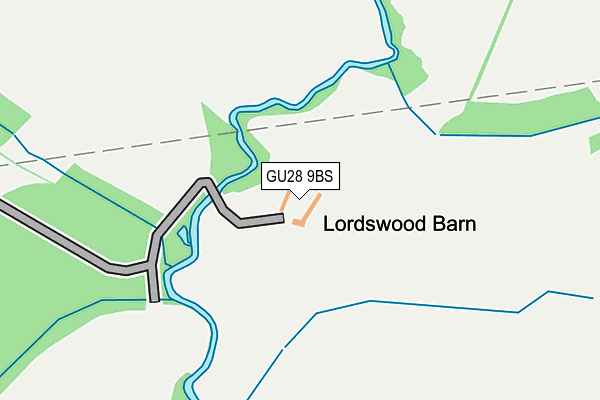 GU28 9BS map - OS OpenMap – Local (Ordnance Survey) GU28 9BS map - OS OpenMap – Local (Ordnance Survey)