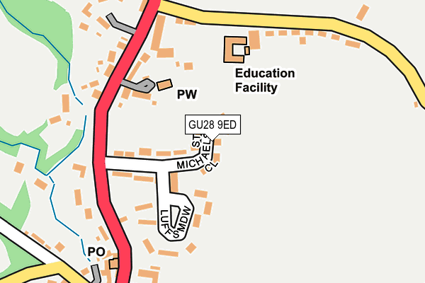 GU28 9ED map - OS OpenMap – Local (Ordnance Survey) GU28 9ED map - OS OpenMap – Local (Ordnance Survey)