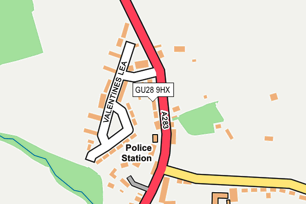 GU28 9HX map - OS OpenMap – Local (Ordnance Survey) GU28 9HX map - OS OpenMap – Local (Ordnance Survey)