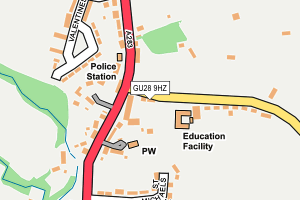 GU28 9HZ map - OS OpenMap – Local (Ordnance Survey) GU28 9HZ map - OS OpenMap – Local (Ordnance Survey)