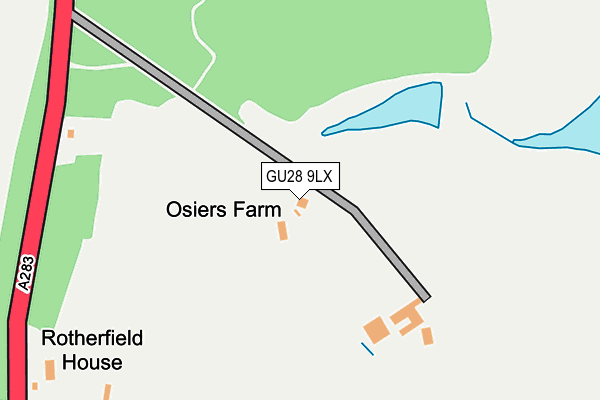 GU28 9LX map - OS OpenMap – Local (Ordnance Survey) GU28 9LX map - OS OpenMap – Local (Ordnance Survey)