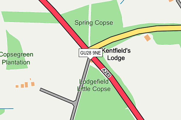 GU28 9NE map - OS OpenMap – Local (Ordnance Survey) GU28 9NE map - OS OpenMap – Local (Ordnance Survey)
