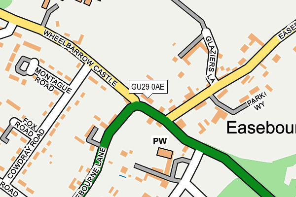 GU29 0AE map - OS OpenMap – Local (Ordnance Survey) GU29 0AE map - OS OpenMap – Local (Ordnance Survey)