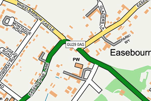 GU29 0AG map - OS OpenMap – Local (Ordnance Survey) GU29 0AG map - OS OpenMap – Local (Ordnance Survey)