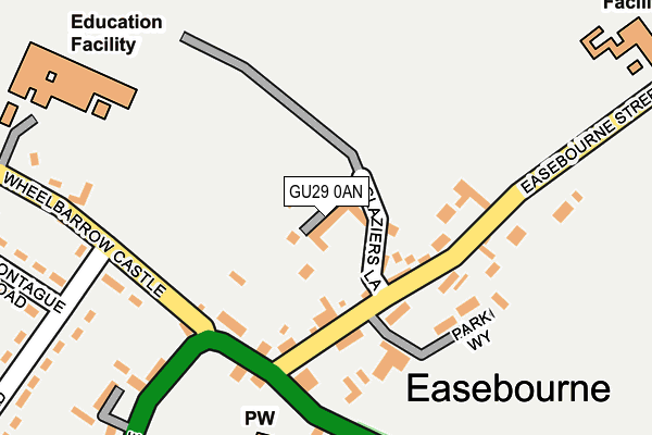 GU29 0AN map - OS OpenMap – Local (Ordnance Survey) GU29 0AN map - OS OpenMap – Local (Ordnance Survey)