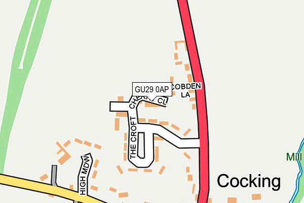 GU29 0AP map - OS OpenMap – Local (Ordnance Survey) GU29 0AP map - OS OpenMap – Local (Ordnance Survey)