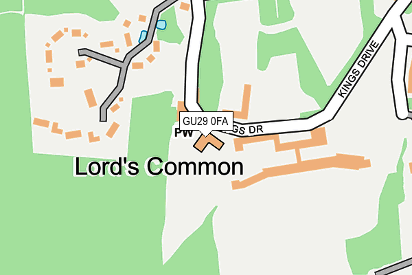 GU29 0FA map - OS OpenMap – Local (Ordnance Survey) GU29 0FA map - OS OpenMap – Local (Ordnance Survey)