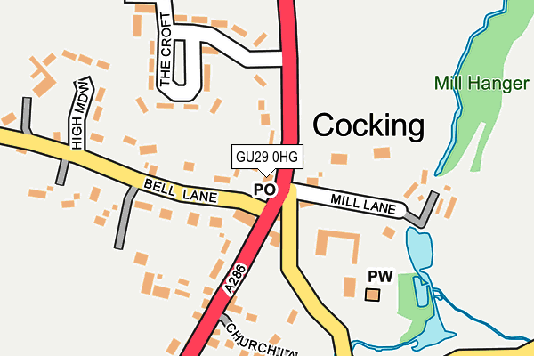 GU29 0HG map - OS OpenMap – Local (Ordnance Survey) GU29 0HG map - OS OpenMap – Local (Ordnance Survey)