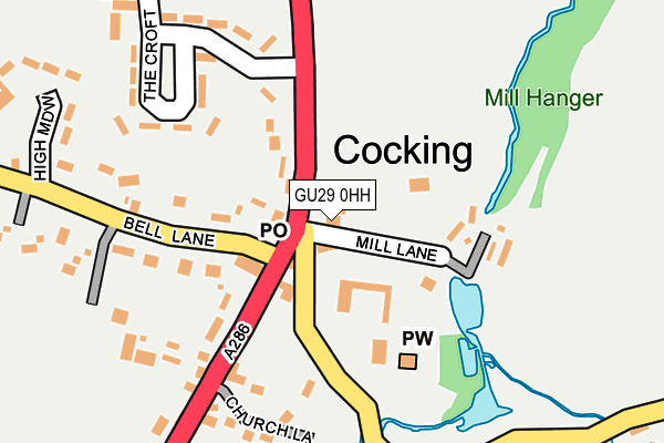 GU29 0HH map - OS OpenMap – Local (Ordnance Survey) GU29 0HH map - OS OpenMap – Local (Ordnance Survey)