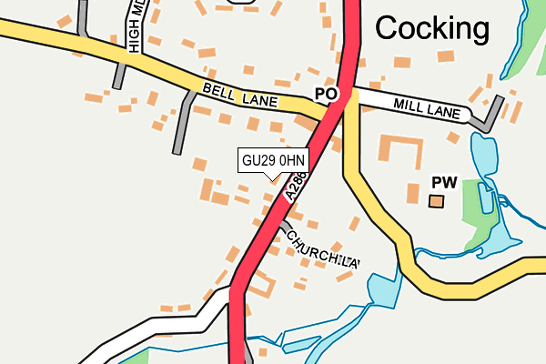GU29 0HN map - OS OpenMap – Local (Ordnance Survey) GU29 0HN map - OS OpenMap – Local (Ordnance Survey)