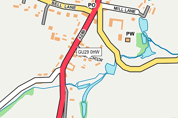 GU29 0HW map - OS OpenMap – Local (Ordnance Survey) GU29 0HW map - OS OpenMap – Local (Ordnance Survey)