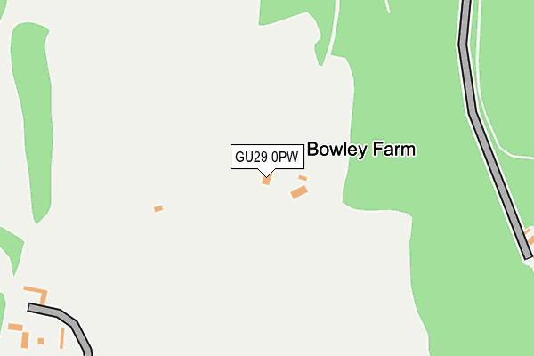 GU29 0PW map - OS OpenMap – Local (Ordnance Survey) GU29 0PW map - OS OpenMap – Local (Ordnance Survey)