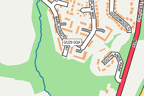 GU29 0QA map - OS OpenMap – Local (Ordnance Survey) GU29 0QA map - OS OpenMap – Local (Ordnance Survey)