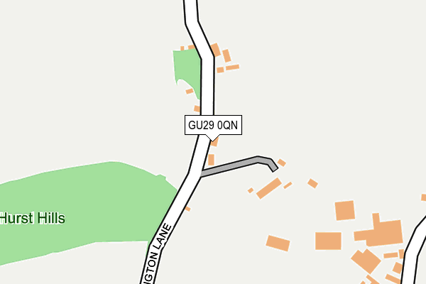 GU29 0QN map - OS OpenMap – Local (Ordnance Survey) GU29 0QN map - OS OpenMap – Local (Ordnance Survey)