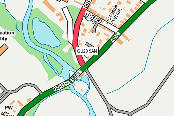 GU29 9AN map - OS OpenMap – Local (Ordnance Survey) GU29 9AN map - OS OpenMap – Local (Ordnance Survey)